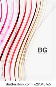 Wave lines abstract background. Vector template background for workflow layout, diagram, number options or web design