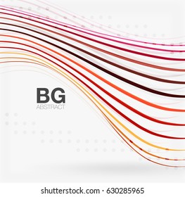 Wave lines abstract background. Vector template background for workflow layout, diagram, number options or web design