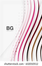 Wave lines abstract background. Vector template background for workflow layout, diagram, number options or web design