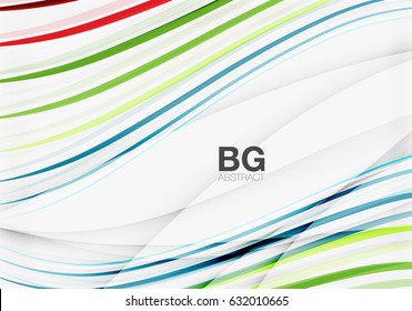 Wave lines abstract background. Vector template background for workflow layout, diagram, number options or web design