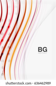 Wave lines abstract background. Vector template background for workflow layout, diagram, number options or web design