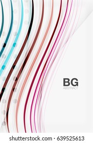 Wave lines abstract background. Vector template background for workflow layout, diagram, number options or web design