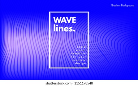 Wave Lines. Abstract Geometric Template with Distorted Stripes and Gradient. Flow Background in Minimal Style. Eps10 Vector. Illustration with Lines for Cover, Poster, Brochure, Business Design, Blank