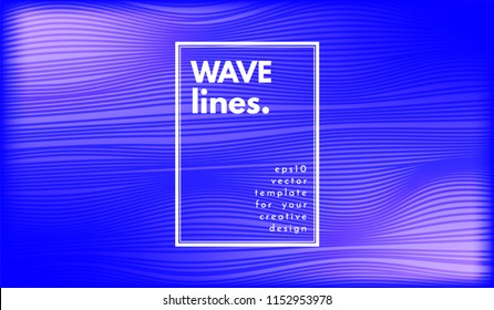 Wave Lines. Abstract Geometric Template with Distorted Stripes and Gradient. Flow Background in Minimal Style. Eps10 Vector. Illustration with Lines for Cover, Poster, Brochure, Business Design, Blank