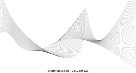 Líneas de onda en el fondo de la raya Abstractas, Vector
