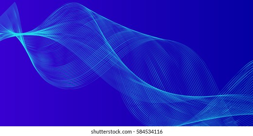 Wave lines abstract. Vector iilustration.