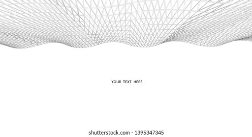 Wave of lines. Abstract wavy stripes on white background - simple texture for your design