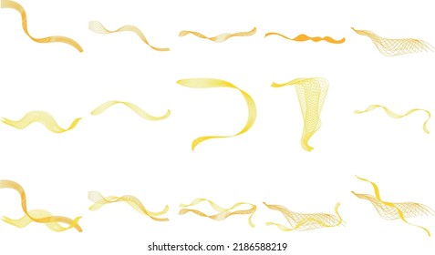 Wave lines Abstract wavy stripes on a white background isolated Creative line art Vector illustration EPS 10. Design elements created using the Blend Tool Curved smooth tape