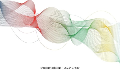 Wave lines  background abstract vector Willow Brook Pale Goldenrod Rum Swizzle Peppermint Geraldine Blossom Twilight Spun Pearl