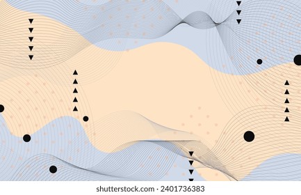 Wave lines background. Vector illustration. Abstract background.