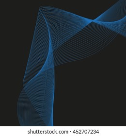 Wave lines background.Abstract lines on white background. Vector illustration. Curved wavy lines. Design element.