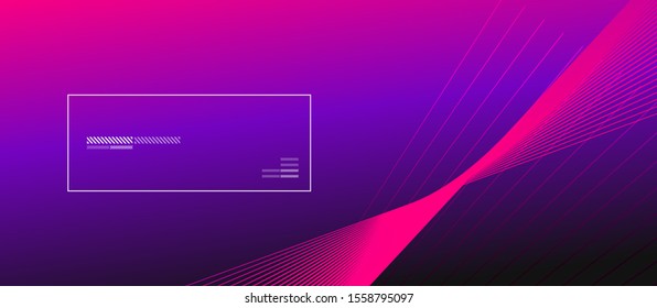 Wave lines with blend effect on fluid gradient, abstract background colorful liquid poster. Vector Illustration For Wallpaper, Banner, Background, Card, Book Illustration, landing page