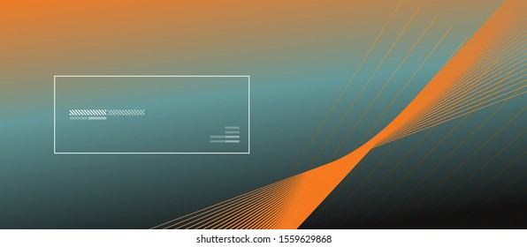 Wave lines with blend effect on fluid gradient, abstract background colorful liquid poster. Vector Illustration For Wallpaper, Banner, Background, Card, Book Illustration, landing page
