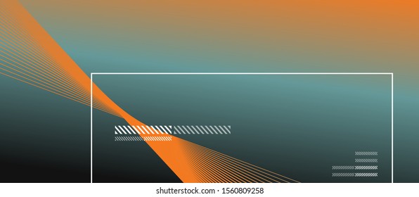 Wave lines with blend effect on fluid gradient, abstract background colorful liquid poster. Vector Illustration For Wallpaper, Banner, Background, Card, Book Illustration, landing page