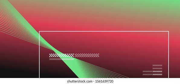 Wave lines with blend effect on fluid gradient, abstract background colorful liquid poster. Vector Illustration For Wallpaper, Banner, Background, Card, Book Illustration, landing page