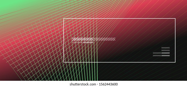 Wave lines with blend effect on fluid gradient, abstract background colorful liquid poster. Vector Illustration For Wallpaper, Banner, Background, Card, Book Illustration, landing page