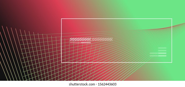 Wave lines with blend effect on fluid gradient, abstract background colorful liquid poster. Vector Illustration For Wallpaper, Banner, Background, Card, Book Illustration, landing page