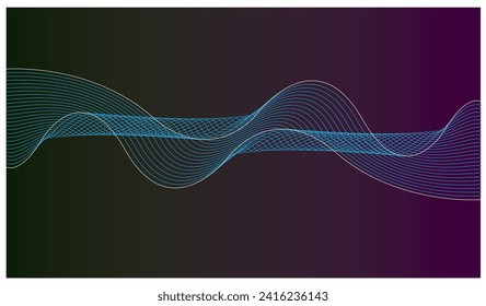 ondulación de líneas onduladas de color azul suave, fondo degradado, solapamiento curvo, agitación, frecuencia Onda de sonido dinámica, topografía, mezcla Geografía,concepto de tecnología, digital, comunicación, ciencia, musc