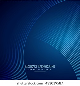 wave lines curve blue background