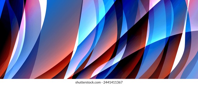 Wave lines and dynamic geometric design. Vector Illustration For Wallpaper, Banner, Background, Card, Book Illustration, landing page