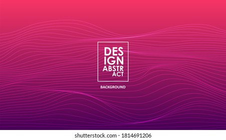 Wave lines geometric template. Trendy gradient background. Futuristic wavy illustration. Graphic concept for your design