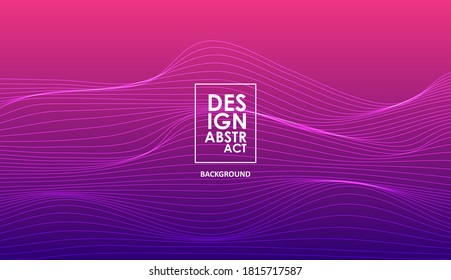 Wave lines geometric template. Trendy gradient background. Futuristic wavy illustration. Graphic concept for your design