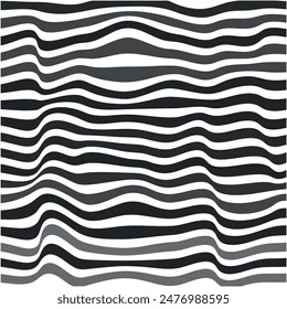 Wave Lines Grayscale Vector Effect.