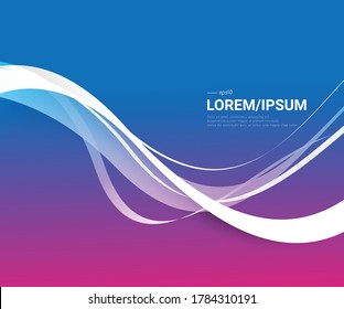 Wave Lines Layout/Cover. Minimalist Creative Design Concept Background