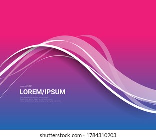 Diseño/cubierta de líneas onduladas. Fondo del concepto de diseño creativo mínimo