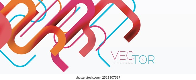 Wave lines minimal abstract background