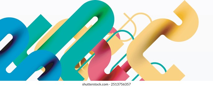 Wave lines minimal abstract background