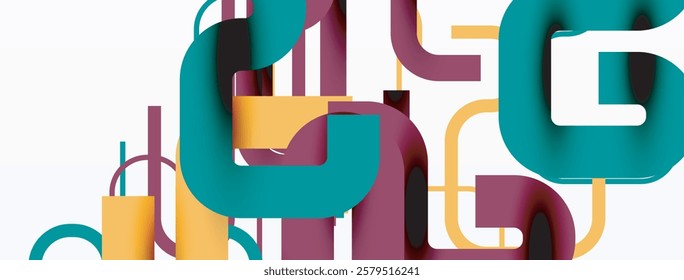 Wave lines minimal abstract background