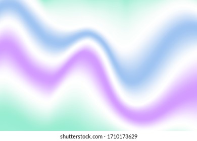 Wave with lines on blue, green, white, purple backgrounds. The art of using vector images of waves and colorful wave lines created using a set of tools. Design elements for smooth curves
