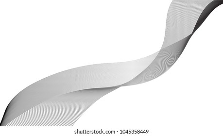 Wave  lines on transparent background. Abstract wavy stripes.  High resolution.