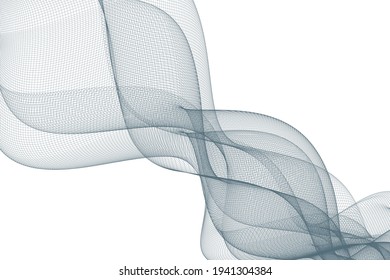 Wave lines, on a white background. Abstract. Vector illustration, background. Banner.