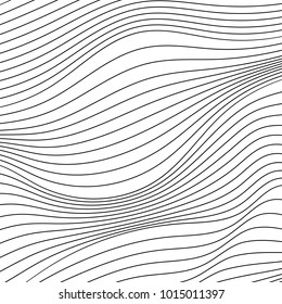 Wave Lines Pattern Abstract Background. Vector