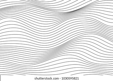 Wave Lines Pattern Abstract Background. Vector