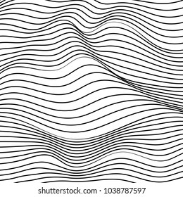 Wave Lines Pattern Abstract Background. Vector