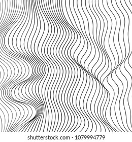Wave Lines Pattern Abstract Background. Vector