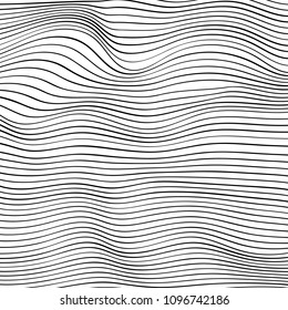 Wave Lines Pattern Abstract Background. Vector