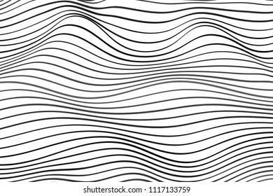 Wave Lines Pattern Abstract Background. Vector