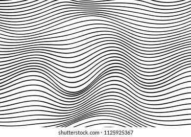 Wave Lines Pattern Abstract Background. Vector