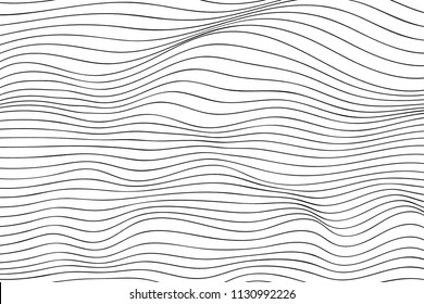 Wave Lines Pattern Abstract Background. Vector