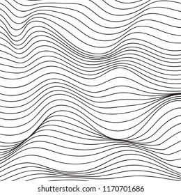Wave Lines Pattern Abstract Background. Vector