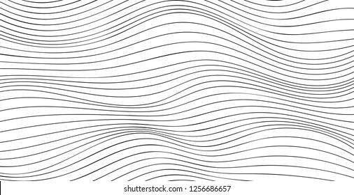 Wave Lines Pattern Abstract Background. Vector