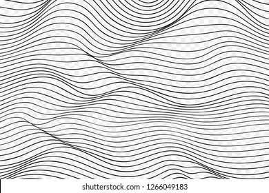 Wave Lines Pattern Abstract Background. Vector