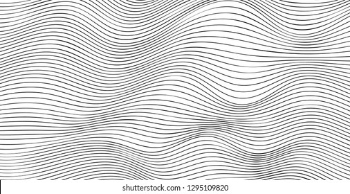 Wave Lines Pattern Abstract Background. Vector