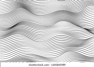 Wave Lines Pattern Abstract Background. Vector