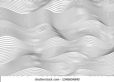 Wave Lines Pattern Abstract Background Vector Stock Vector (Royalty ...