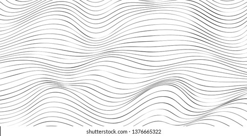 Wave Lines Pattern Abstract Background. Vector